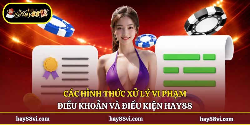 Các hình thức xử lý vi phạm điều khoản và điều kiện Hay88